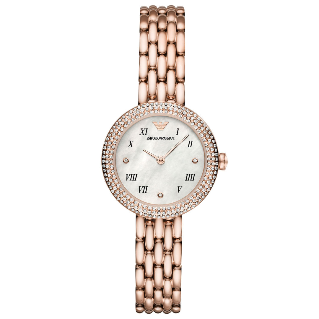 Emporio Armani Rose Gold Crystal Watch