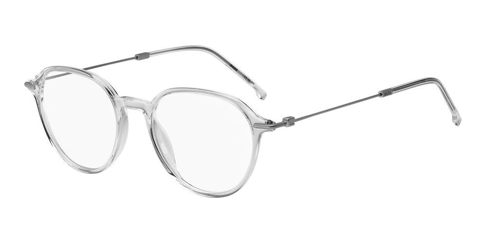 Sleek Silver-Accented Acetate Eyeglasses
