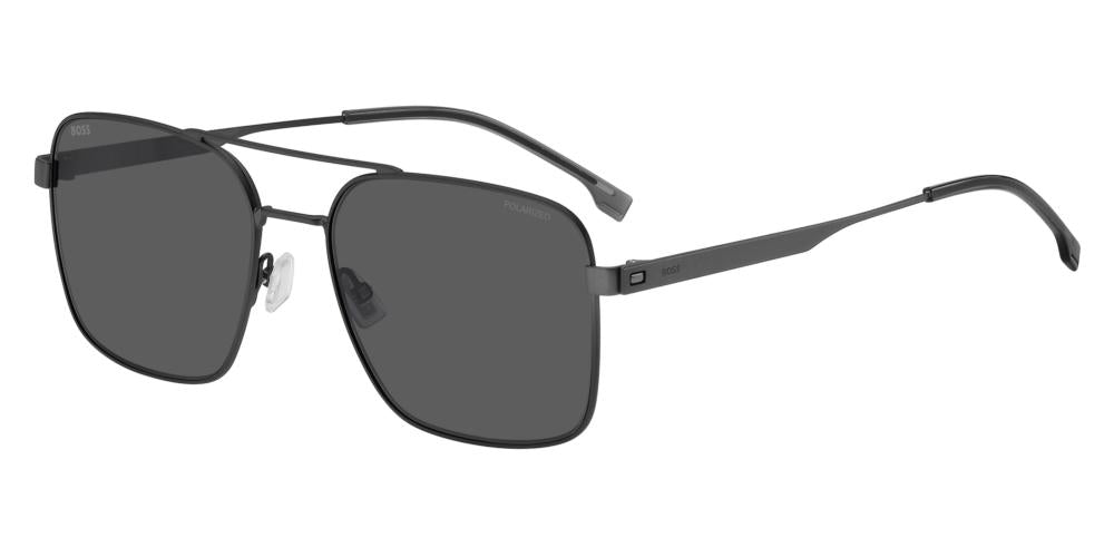 Sleek Matte Black Aviator with Dark Grey Lenses