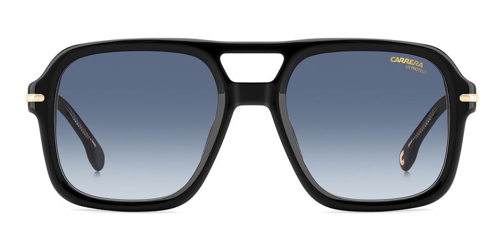 Refined Edge Square Sunglasses with Gradient Blue Lenses