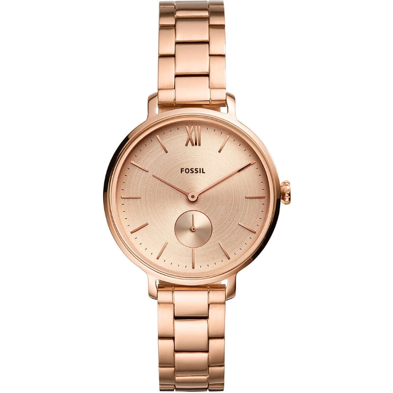 Timeless Rose Gold Elegance with Roman Numeral Detail