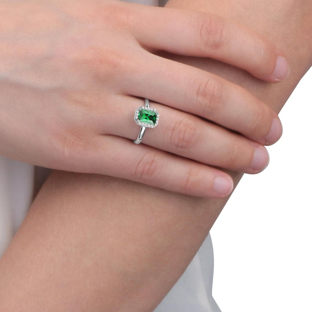 Morellato Silver Ring with Green Gemstone