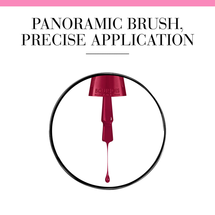 9 ml cherry-pink nail polish bottle with fan applicator, glossy finish