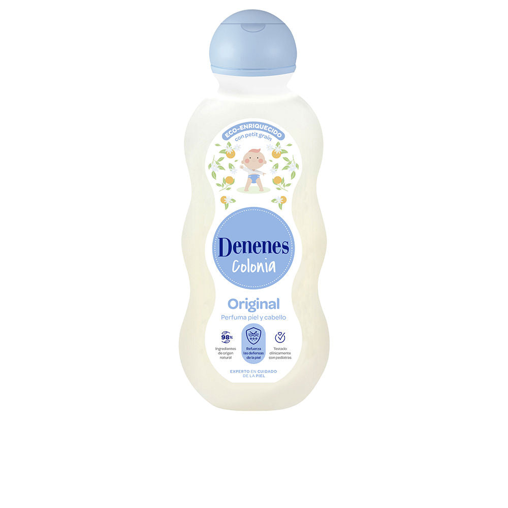 600 ml clear bottle of orange blossom baby cologne, light floral scent, Unisex
