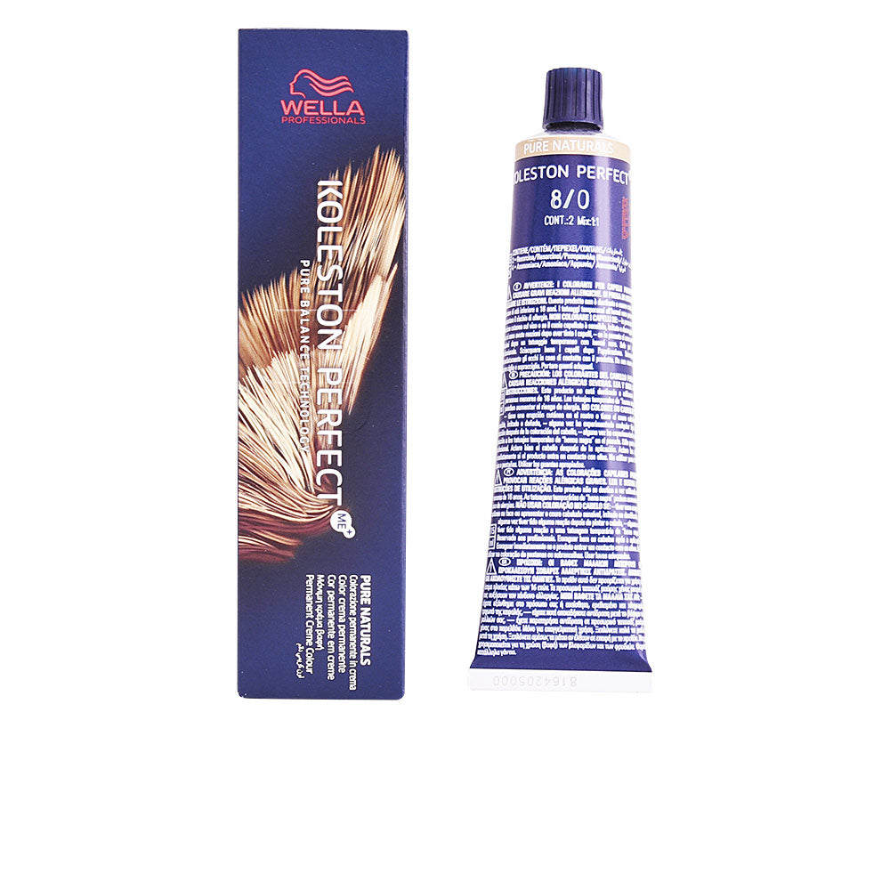 60 ml tube of permanent cream hair colour shade 8/0 Natural Blonde, Unisex