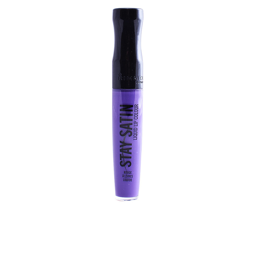 Satin liquid lip in deep red, precision wand applicator, 5.5 ml tube