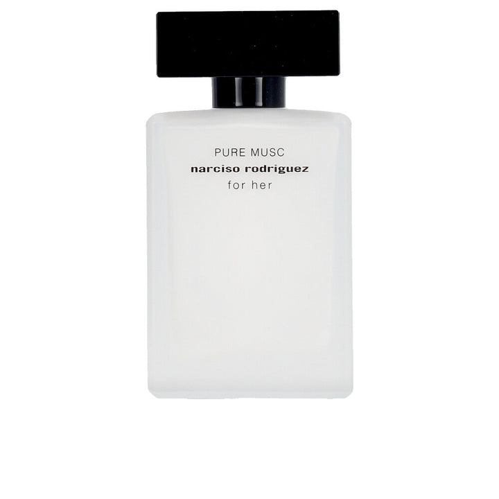 White lacquered 30 ml perfume bottle; minimalist label and rounded silhouette