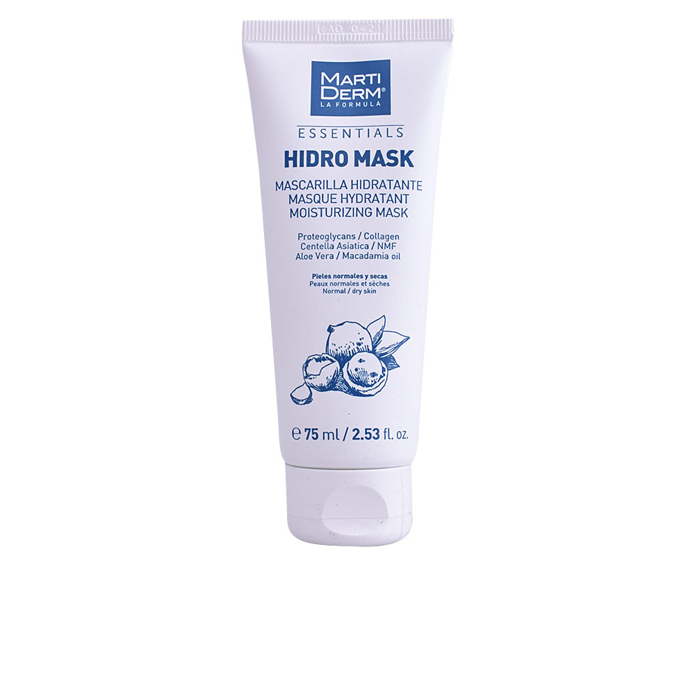 75 ml cosmetic tube of hydrating clay face mask with calming cream texture