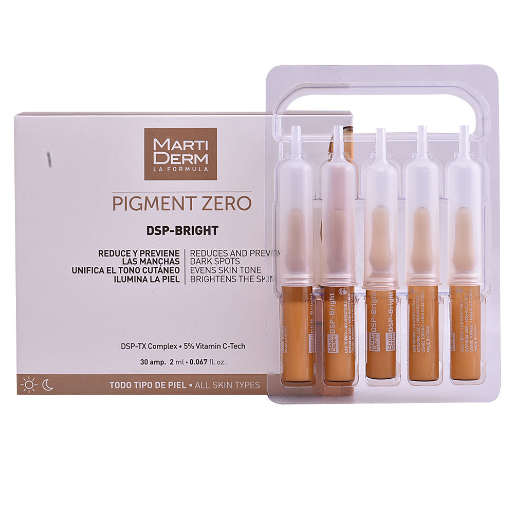 Small glass ampoule of illuminating DSP serum, 2 ml, skincare treatment