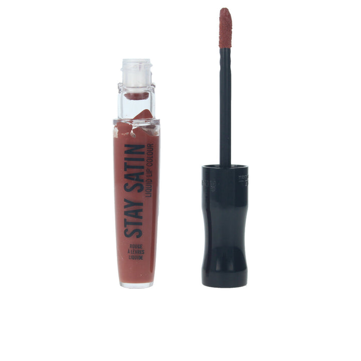 Tube of satin liquid lip colour with precision wand, 5.5 ml, Bodacious shade