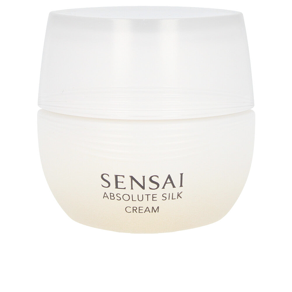 40 ml compact jar of lightweight silken hydrating face cream, jar open showing cream