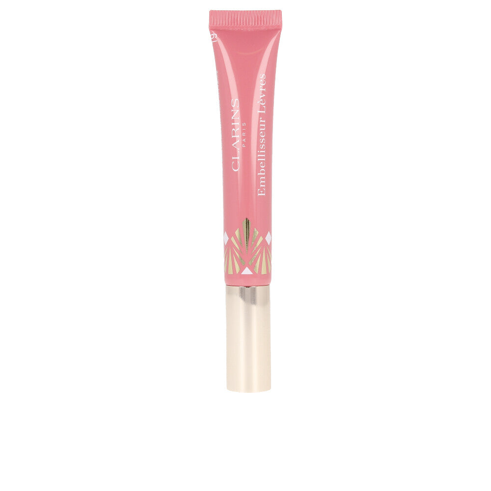 12 ml sheer smoky-rose gel lip gloss in clear tube with soft satin shine