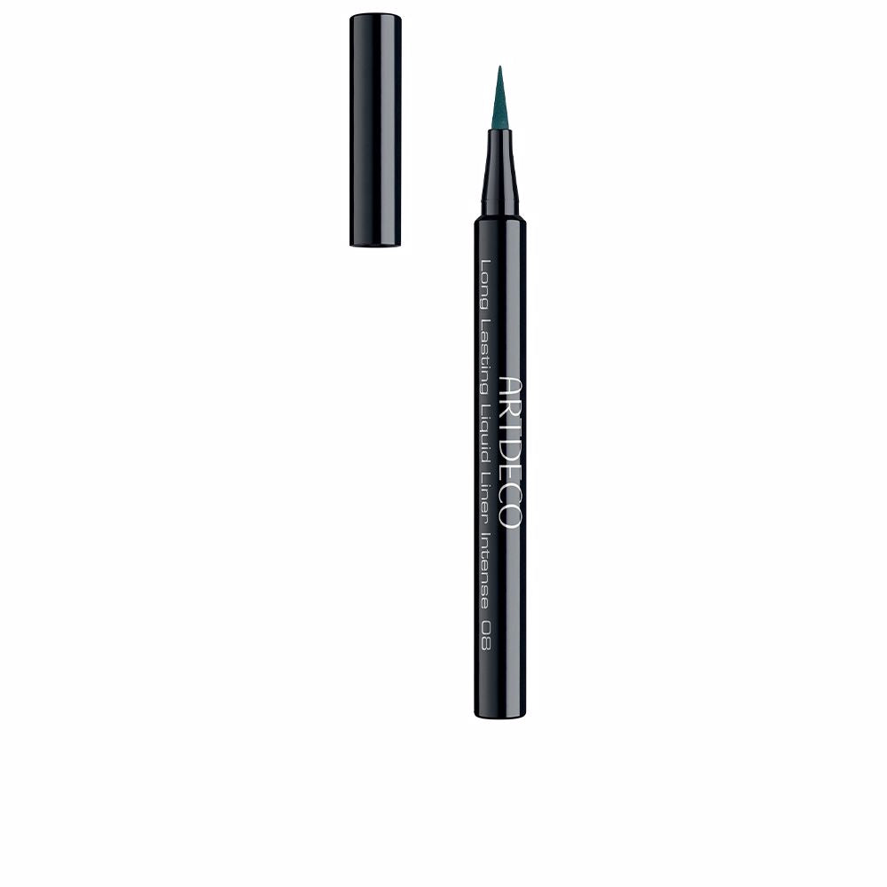 Slim nylon‑tipped liquid eyeliner in vivid green, 0.6 ml vial, Unisex