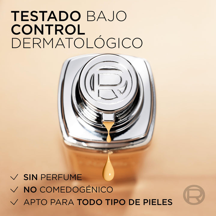 30 ml liquid hyaluronic foundation in 2N Vanilla, natural finish, pump bottle