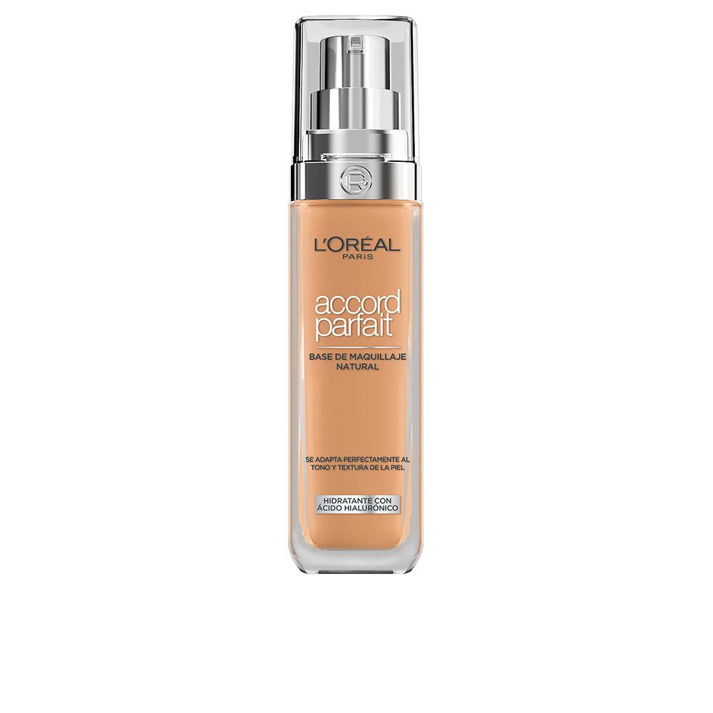 30 ml liquid foundation bottle, amber-rose shade 7R, dewy finish