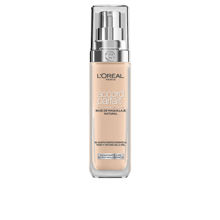 30 ml tinted foundation tube, shade 3R beige rose, hydrating cream finish