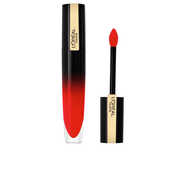 Glossy liquid lip in warm pink beige, 6.4 ml, doe-foot applicator visible