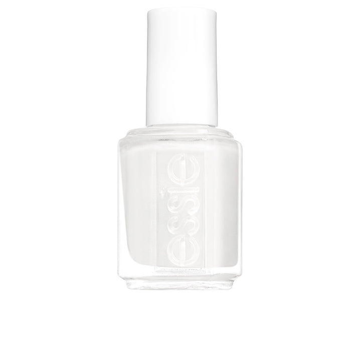 Bottle of pearly white nail polish, 13.5 ml with brush applicator