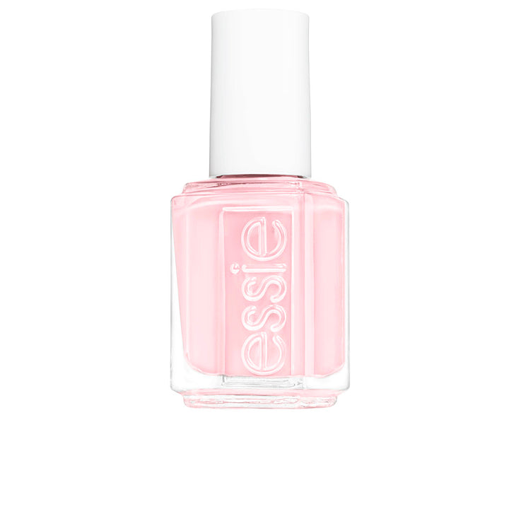 Bottle of warm rose crème nail polish, 13.5 ml, tapered brush visible