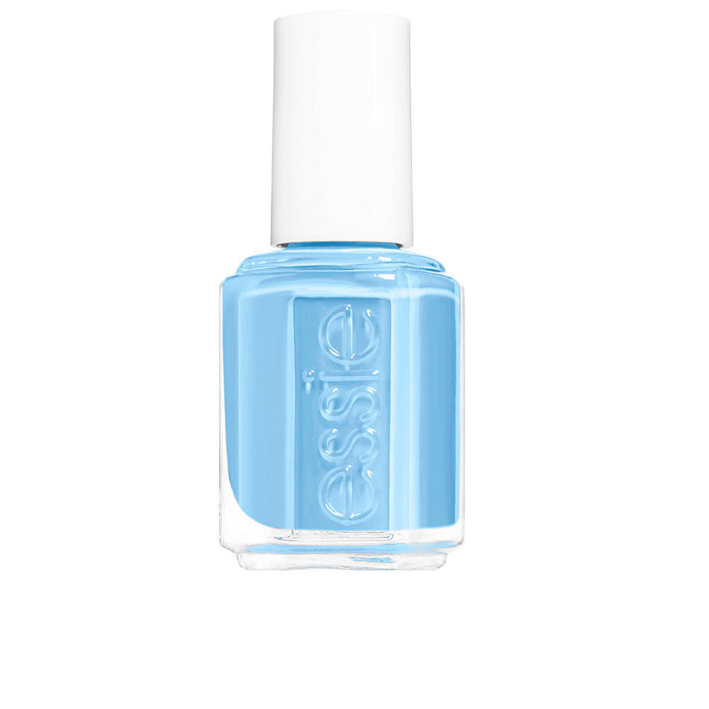 Bottle of creamy coral nail polish with wide brush, 13.5 ml