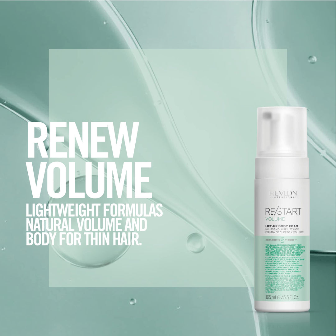 Light root‑lift body foam in 165 ml canister, volumising Unisex mousse