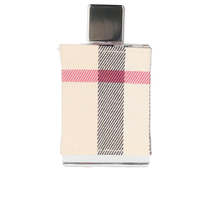 Clear glass perfume bottle with Nova Check band; 50 ml floral Eau de Parfum for Women