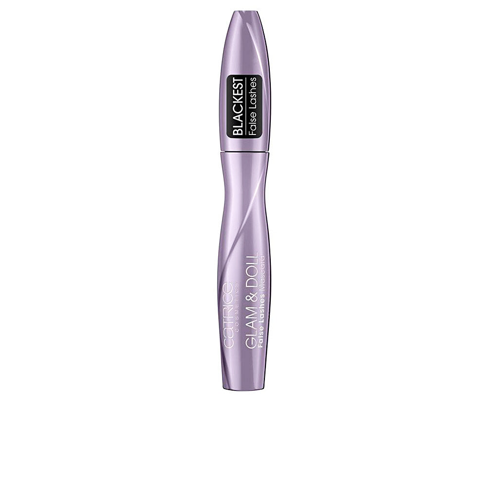 Black mascara tube with wide-bristle wand, 9.5 ml, cruelty-free