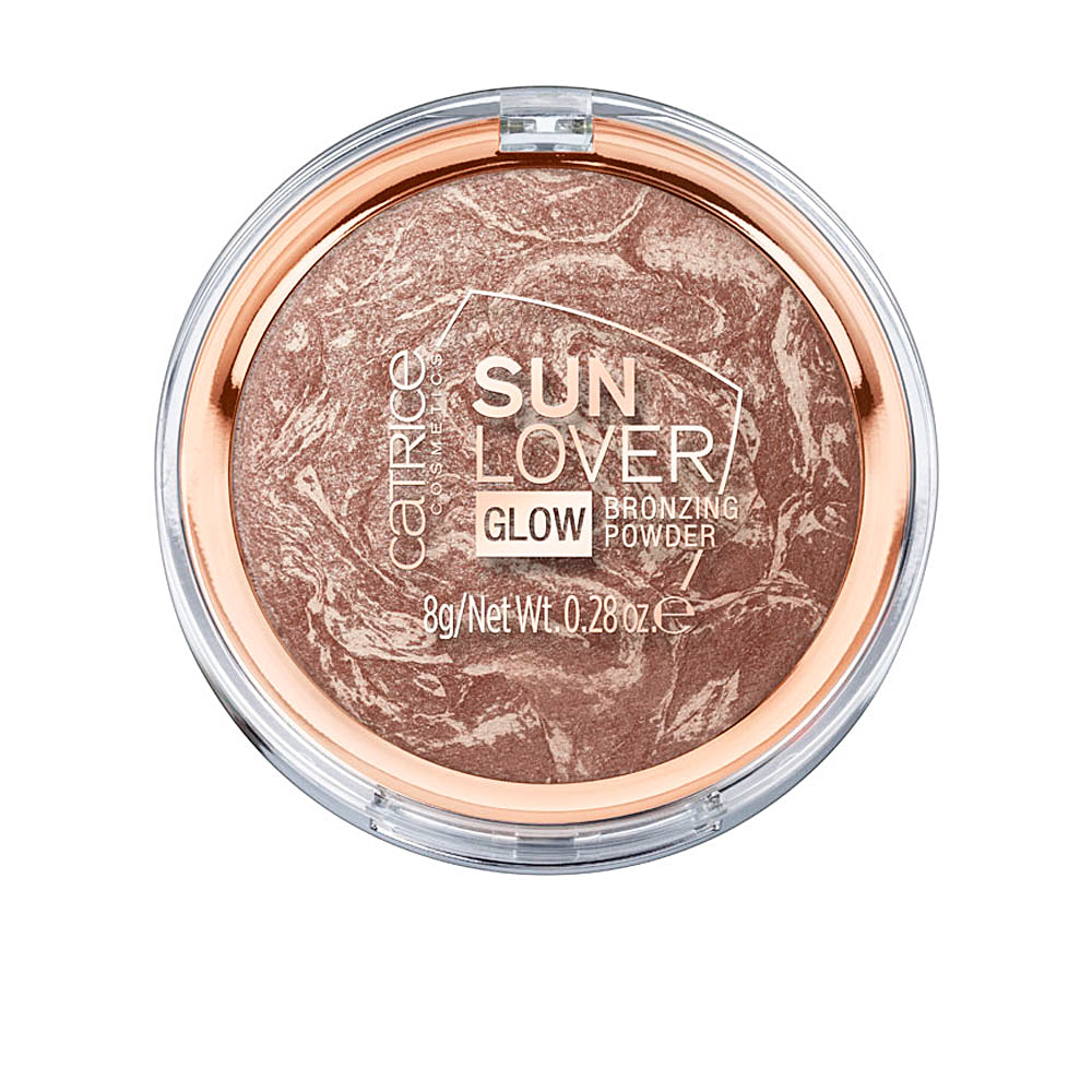 Compact baked bronzing powder in Sun-Kissed Bronze, 8 g, warm shimmer