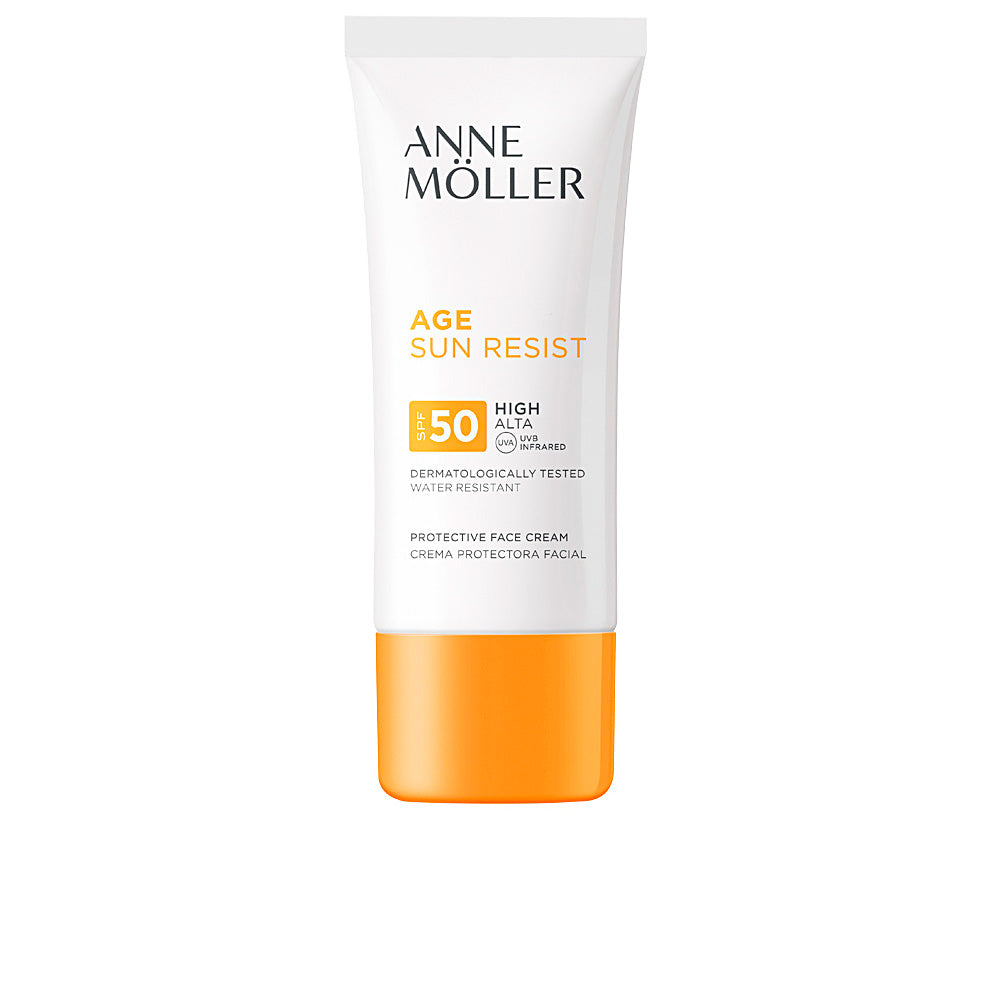 50 ml protective SPF50 facial cream in a lightweight tube, non-greasy finish