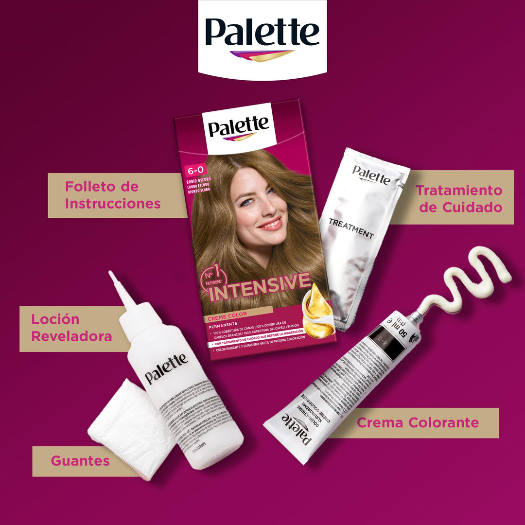 Tube of Palette Intensive creme hair colour with nourishing oil benefits