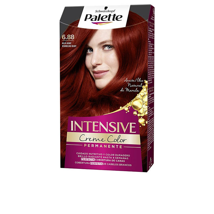 Tube and applicator of ruby red permanent hair colour cream, 1 unit
