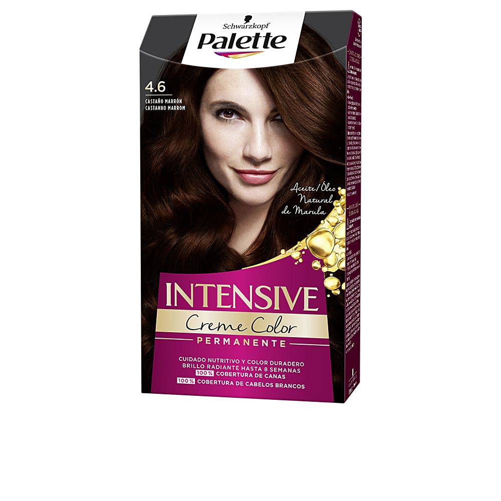 Tube and developer for 4.6 rich brown permanent cream hair colour