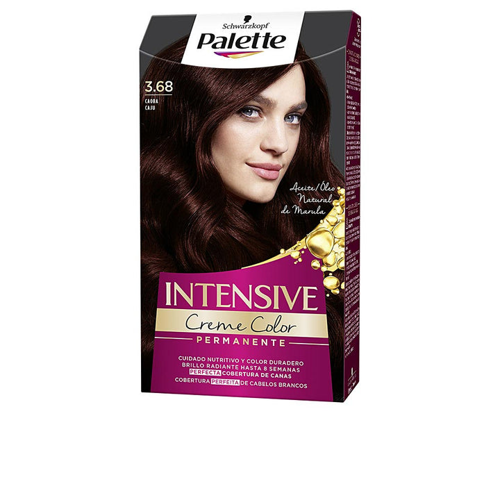 Tube of marula‑enriched permanent hair colour in caoba auburn shade
