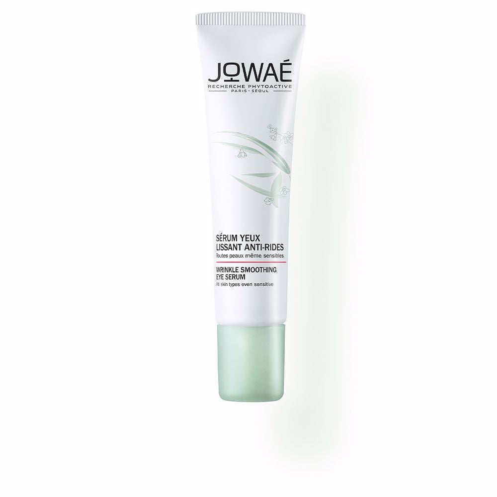 Small 15 ml clear tube of lightweight eye serum, gel texture, fragrance-free