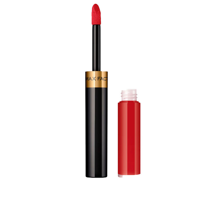 Slim two‑step liquid lipstick, shade 88‑starlet, applicator and balm visible