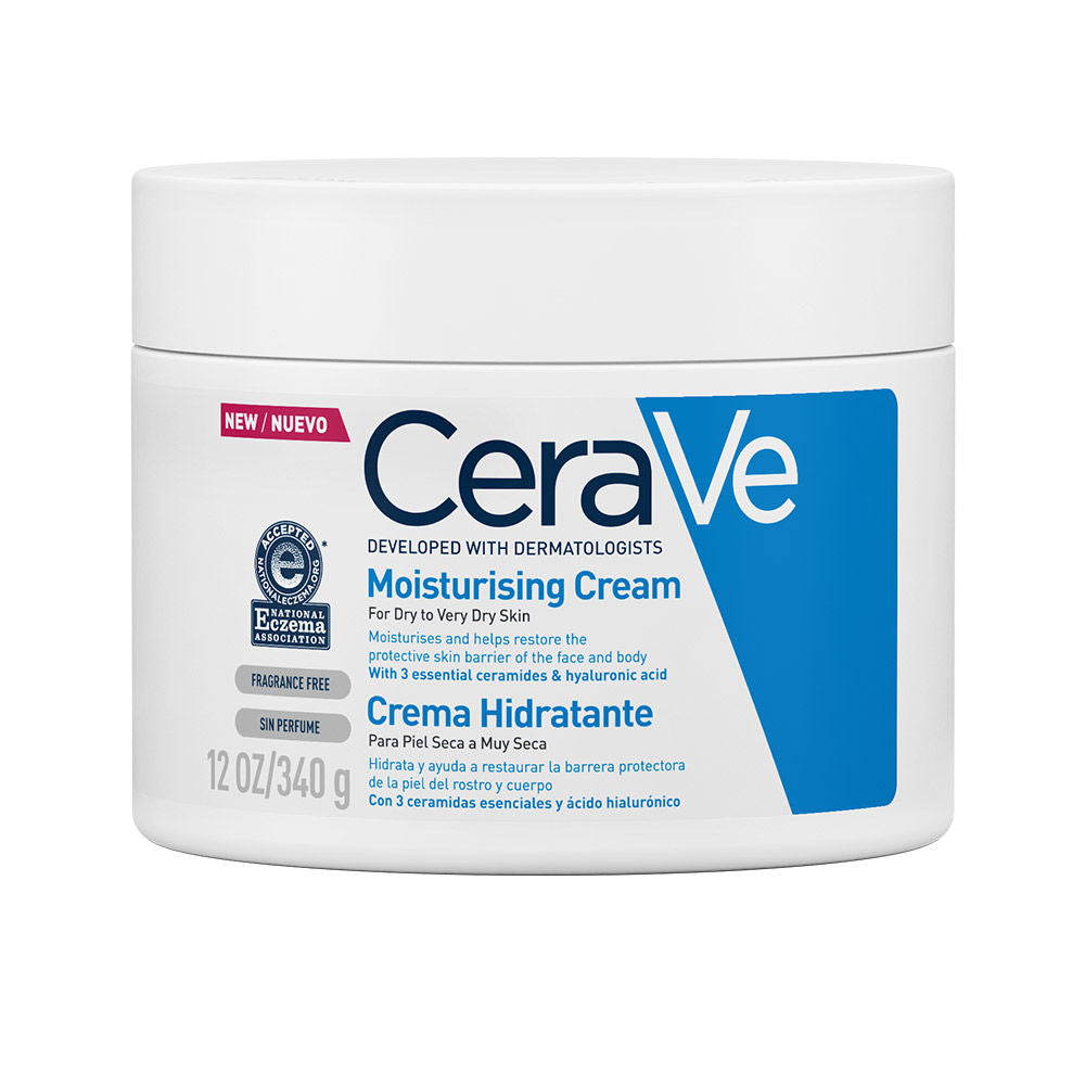 Unscented ceramide-rich hydrating body cream in 340 g jar for Women
