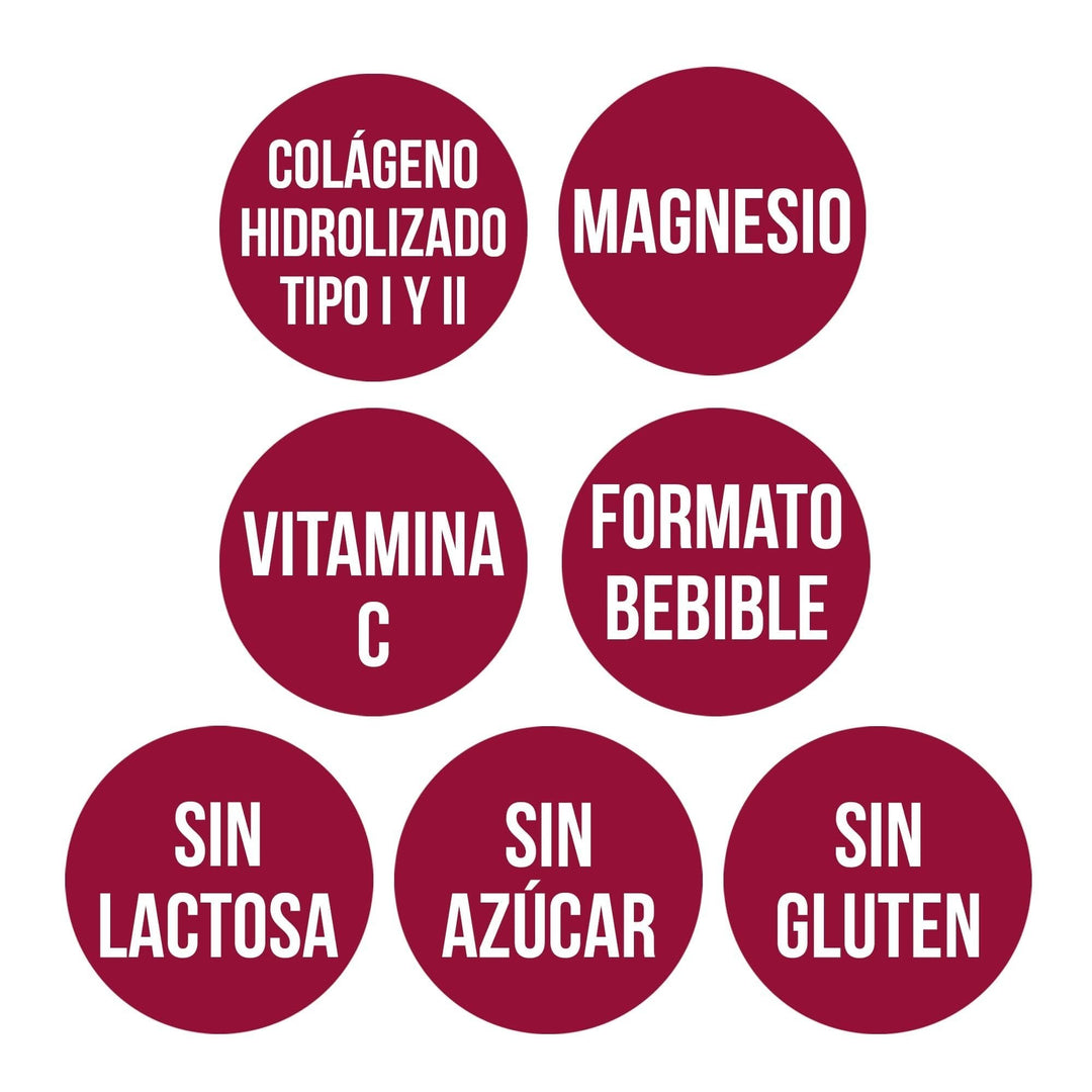 1,000 ml cherry hydrolysed collagen drink with magnesium and vitamin C, red bottle