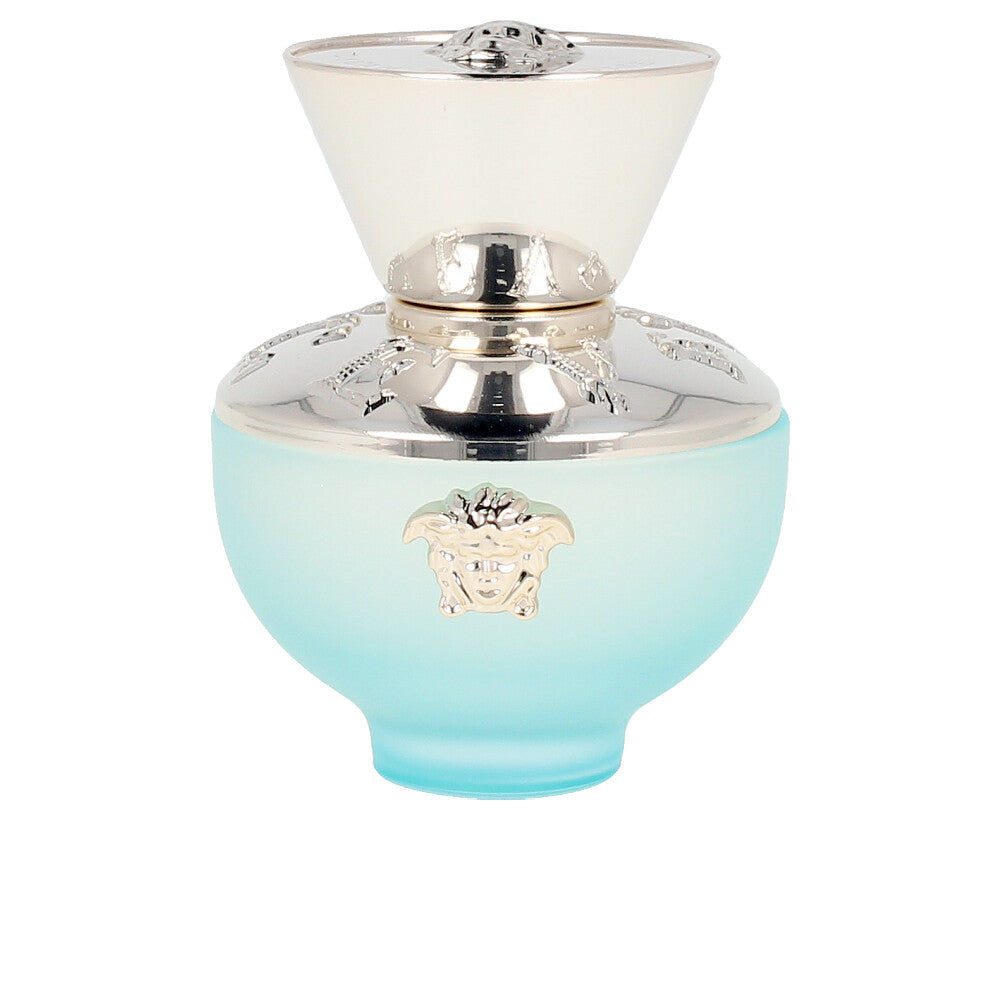 Deep-blue sculptural perfume bottle with gold detailing, 30 ml