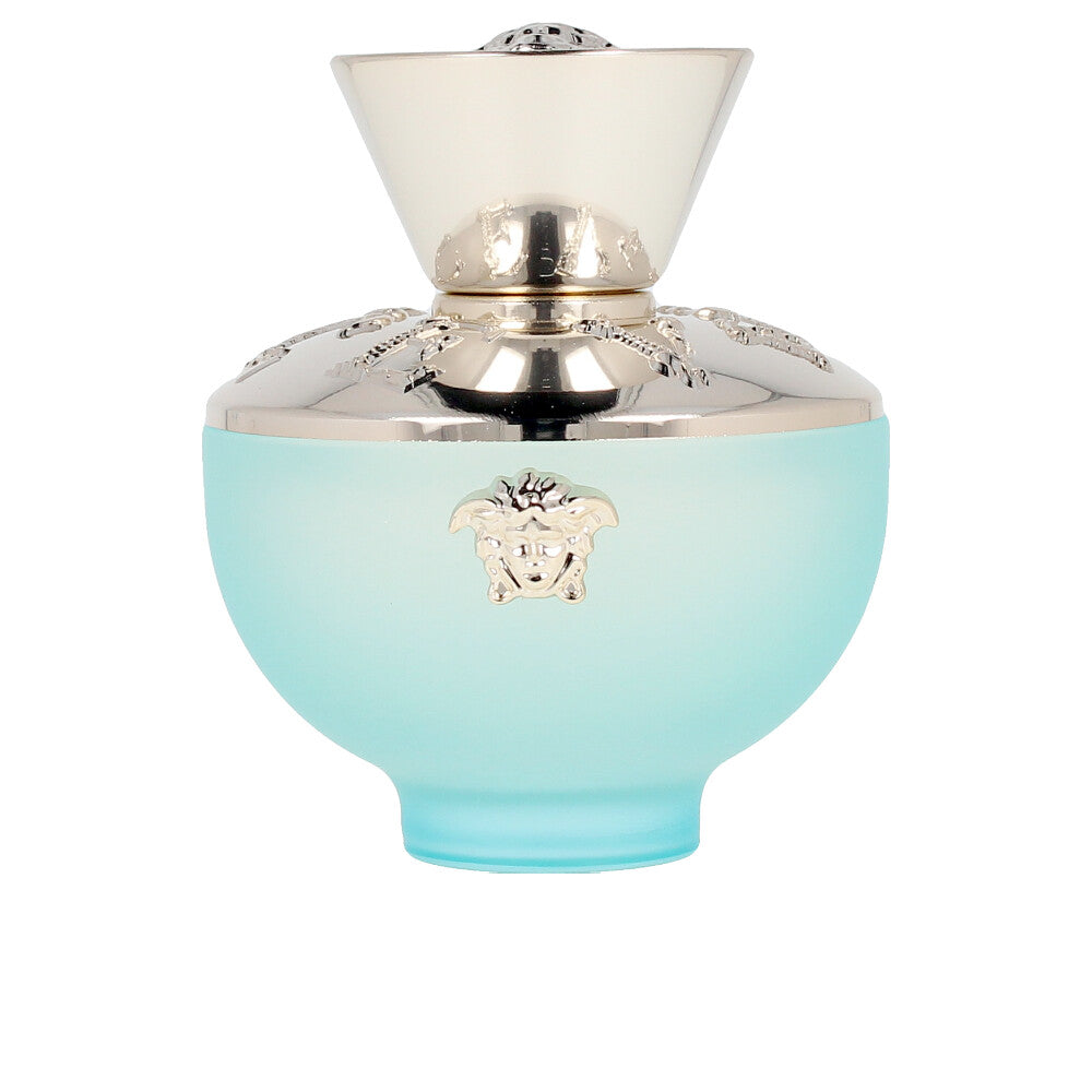 Deep-blue sculptural perfume bottle with gold detailing, 30 ml