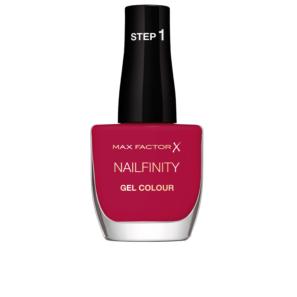 12 ml bottle of glossy violet-red nail polish, shade 305 Hollywood Star