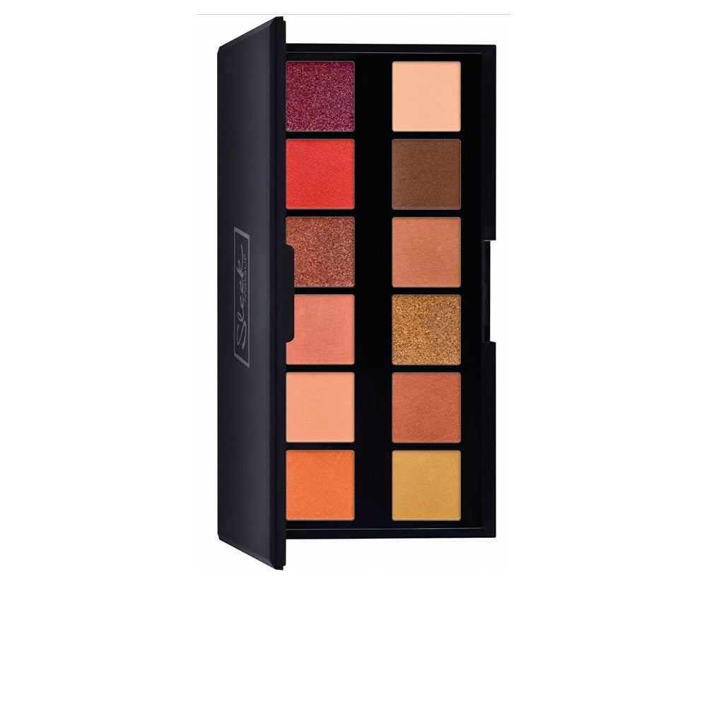 Compact eyeshadow palette with 12 matte and shimmer shades, royal flush colourway