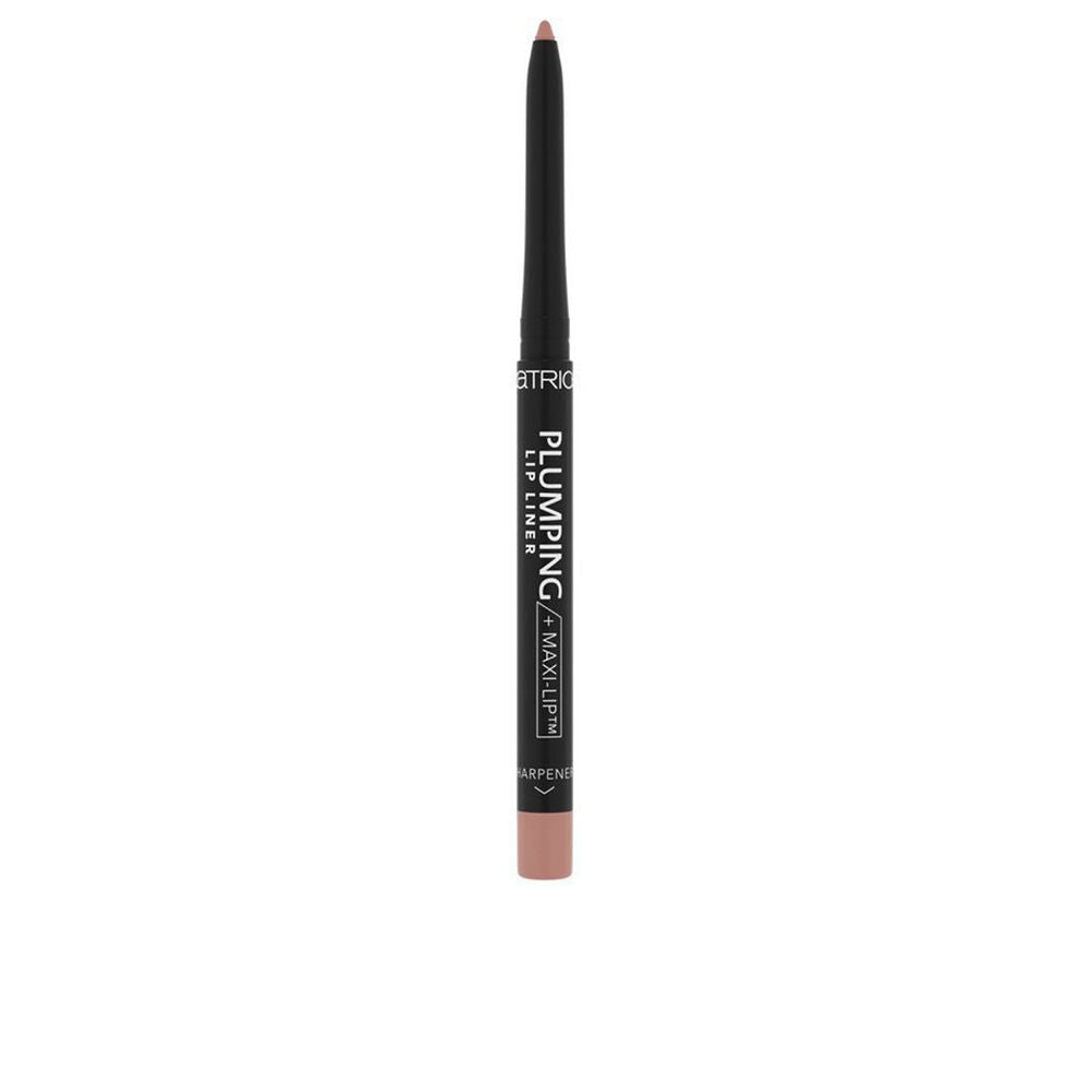 Automatic creamy brown lip liner with slim retractable tip, satin-matte finish