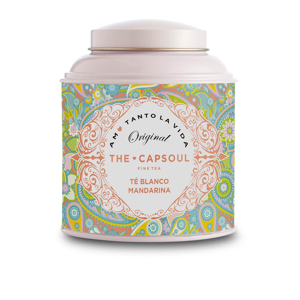 Loose white Pai Mu Tan tea with orange blossom and peel, 60 g tin