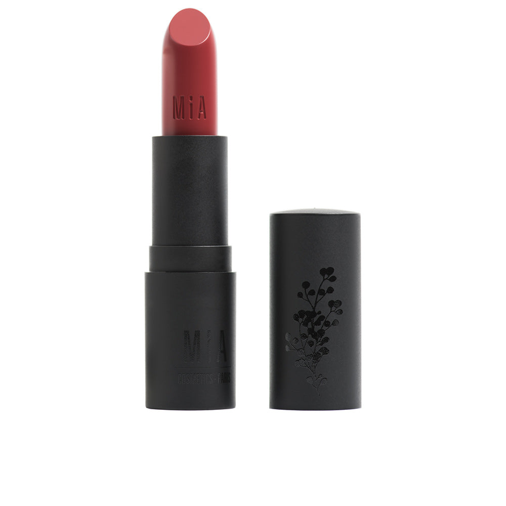 4 g sheer crimson tinted lip balm in slim tube, satin finish