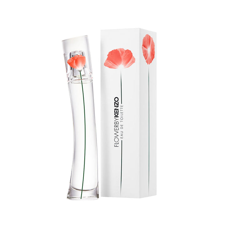 30 ml poppy-inspired perfume bottle; red-accented glass; floral eau de toilette