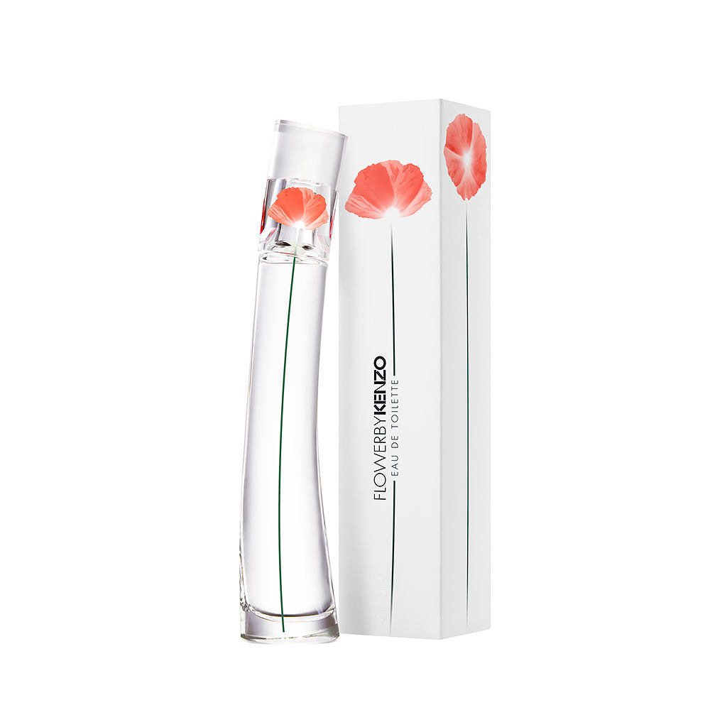 30 ml poppy-inspired perfume bottle; red-accented glass; floral eau de toilette