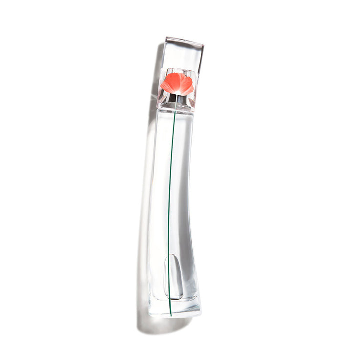 30 ml poppy-inspired perfume bottle; red-accented glass; floral eau de toilette