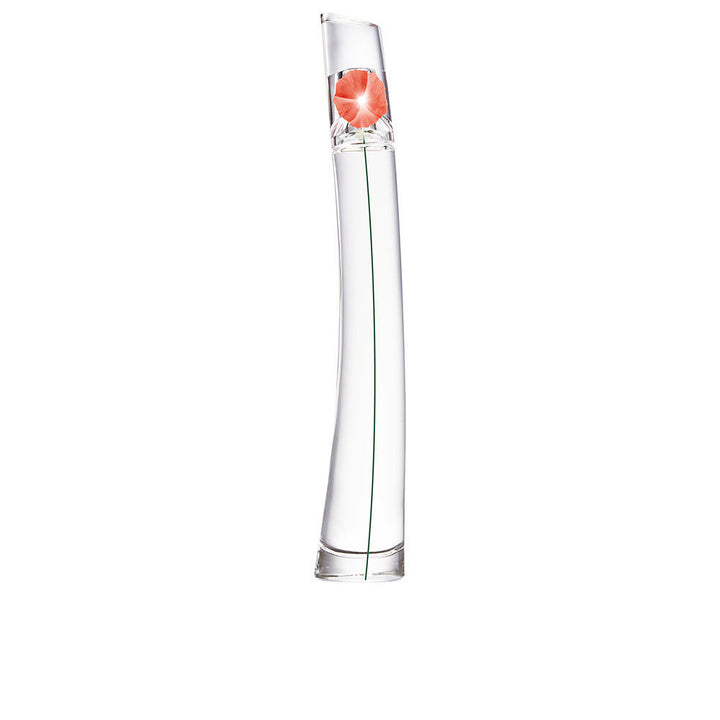 Glass perfume bottle with red poppy motif, 100 ml Eau de Toilette for Women