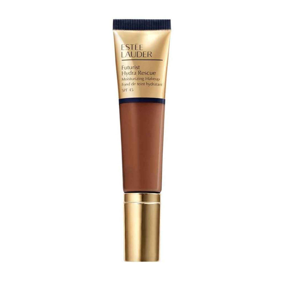 Tinted serum foundation in shade 6W1 Sandalwood, pump bottle, luminous finish