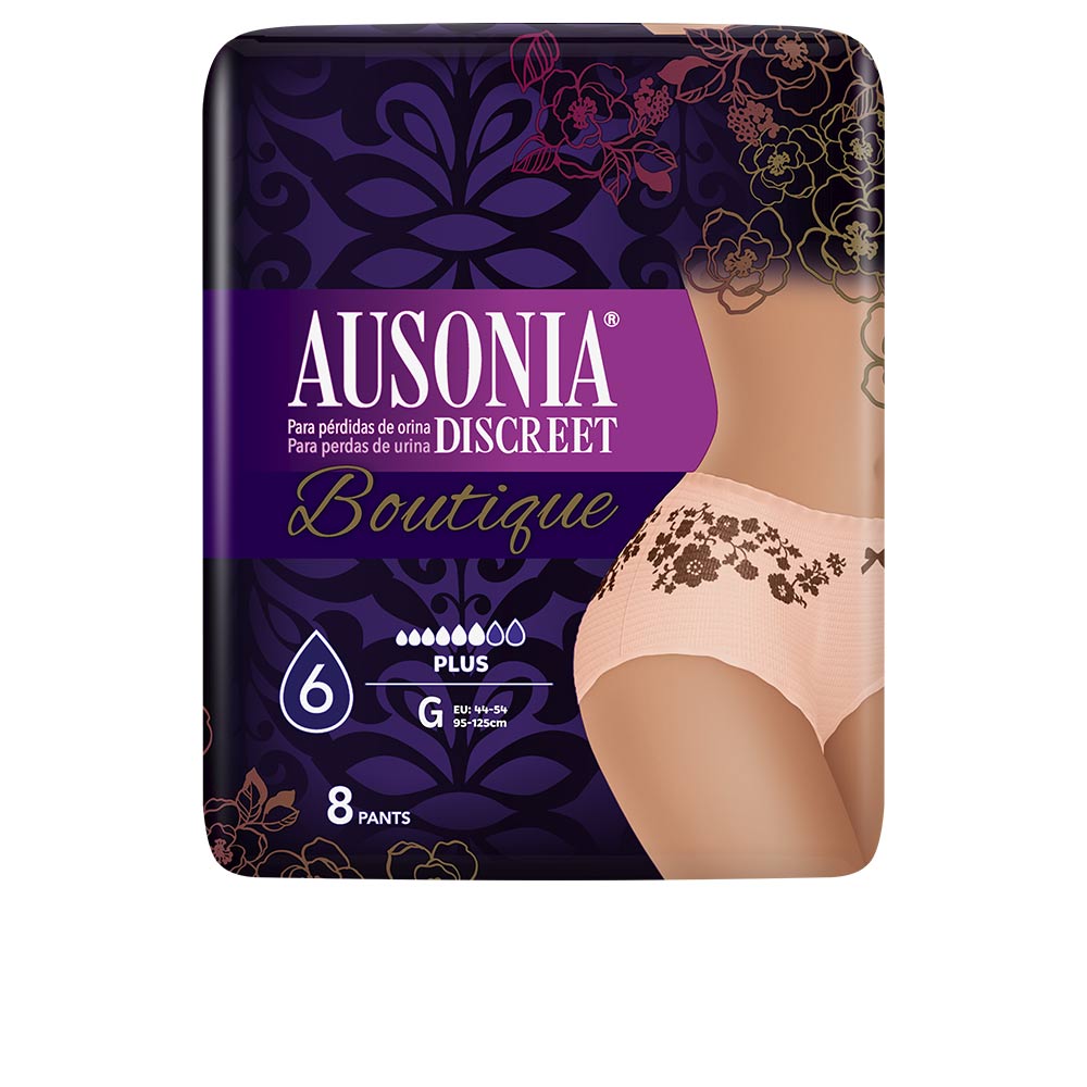 Eight-pack lace-detail silk-feel incontinence briefs for Women, beige